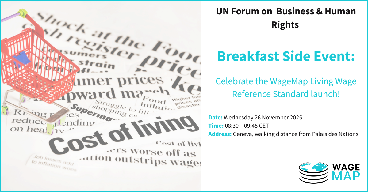 EVENT: Launch of WageMap’s Living Wage Reference Standard – Breakfast
                                    Event in Geneva
